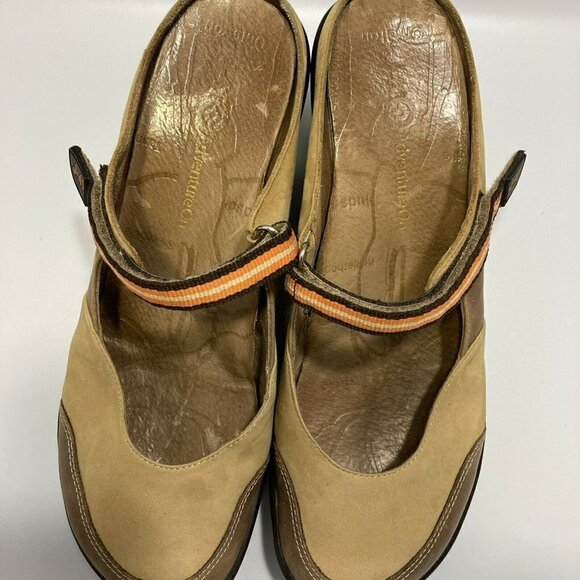 J-41 Venture On Tan Brown Mary Jane Strap Mule Shoe Sz 7.5M - Picture 6 of 12